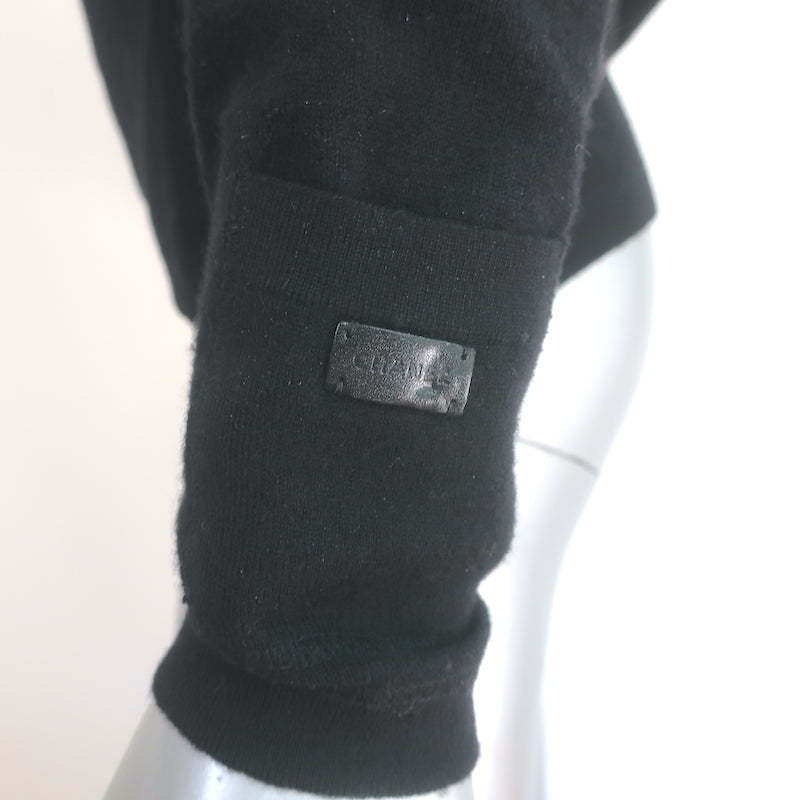Chanel 00A Cashmere Pullover Sweater Black Size 38