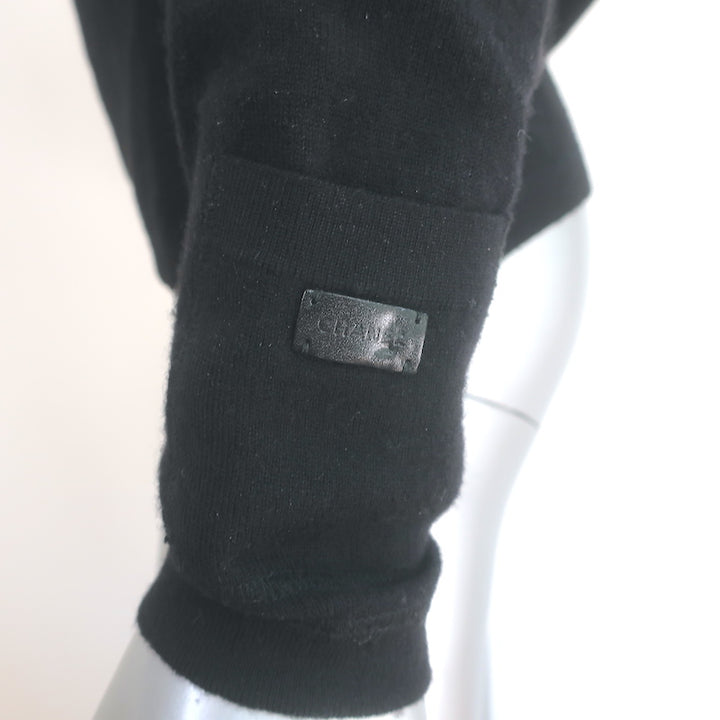 Chanel 00A Cashmere Pullover Sweater Black Size 38