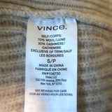 Vince Half Zip Ribbed Pullover Sweater Oatmeal Wool-Cashmere Size Small