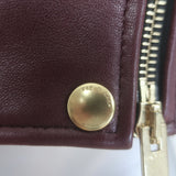 Rag & Bone Arrow Leather Moto Jacket Port Burgundy Size 2