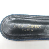 Saint Laurent Tribute Denim Slide Sandals Size 38 Flat Mules