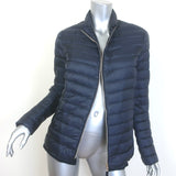 Moncler Blein Ruffled-Hem Down Puffer Jacket Dark Navy Size 3
