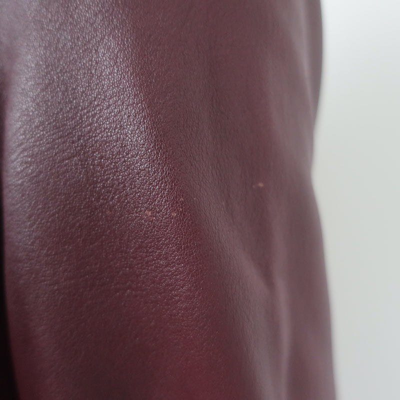 Rag &amp; Bone Arrow Leather Moto Jacket Port Burgundy Size 2