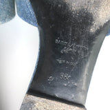 Saint Laurent Tribute Denim Slide Sandals Size 38 Flat Mules