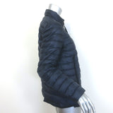 Moncler Blein Ruffled-Hem Down Puffer Jacket Dark Navy Size 3