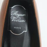 Roger Vivier Belle Vivier Kitten Heel Pumps Brown Leather Size 35.5