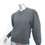 Isabel Marant Etoile Kelaya Puff Sleeve Sweater Gray Cotton-Blend Size 40