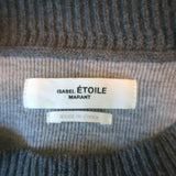 Isabel Marant Etoile Kelaya Puff Sleeve Sweater Gray Cotton-Blend Size 40