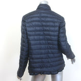 Moncler Blein Ruffled-Hem Down Puffer Jacket Dark Navy Size 3