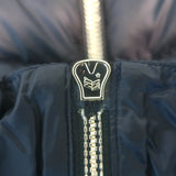 Moncler Blein Ruffled-Hem Down Puffer Jacket Dark Navy Size 3