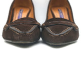 Ralph Lauren Collection Penny Loafer Pumps Dark Brown Suede Size 6