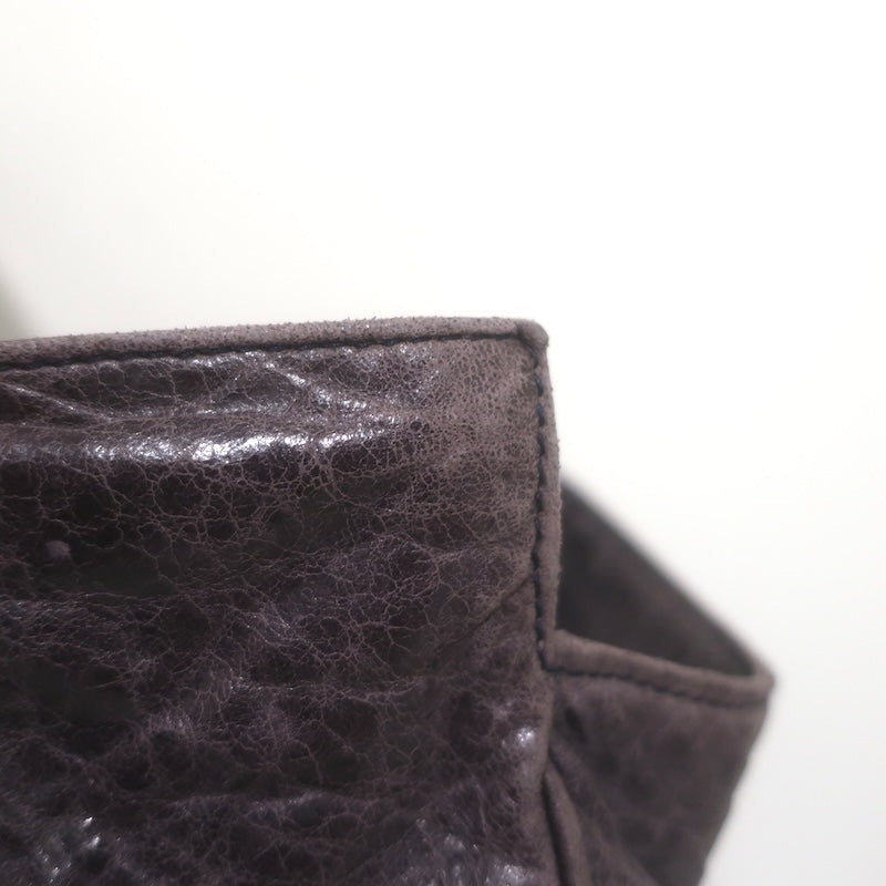Balenciaga Open-Top Classic City Weekender Bag Dark Purple Agneau Leather