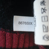 L'Agence Archer Metallic-Striped Cardigan Black Ribbed Knit Size Extra Small