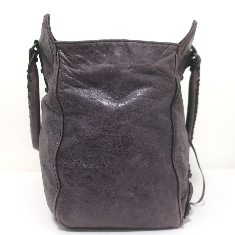 Balenciaga Open-Top Classic City Weekender Bag Dark Purple Agneau Leather