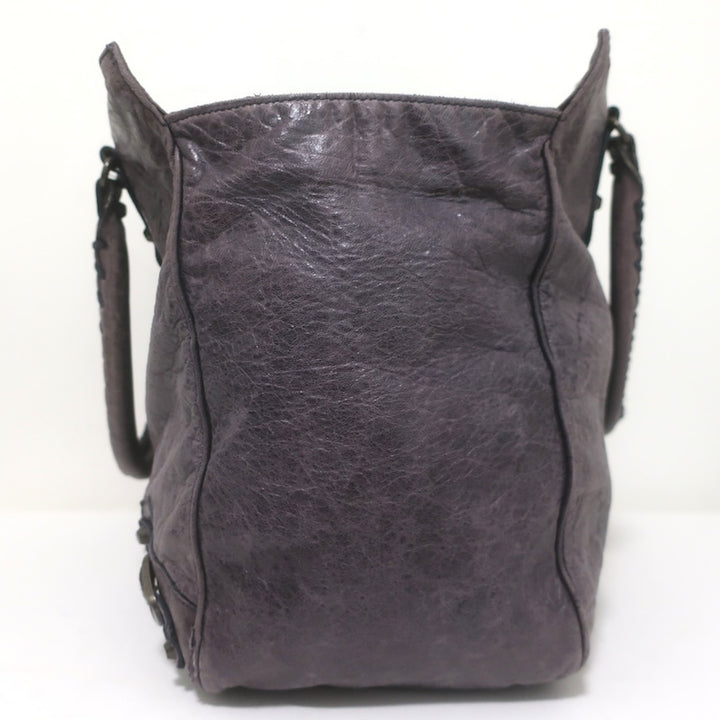 Balenciaga Open-Top Classic City Weekender Bag Dark Purple Agneau Leather