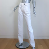 Bottega Veneta High Rise Straight Leg Jeans White Denim Size 40 NEW