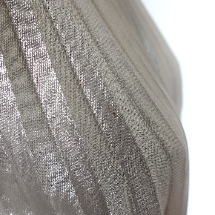 A.L.C. Renzo Pleated Metallic Halter Midi Dress Antique Gold Size 4