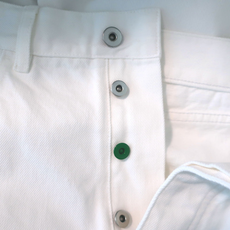 Bottega Veneta High Rise Straight Leg Jeans White Denim Size 40 NEW