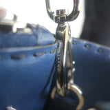 Prada City Calf Stitched Twin Pocket Tote Navy Leather Crossbody Bag