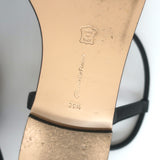 Gianvito Rossi Jaey Flat Thong Sandals Black Leather Size 39.5