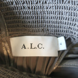 A.L.C. Renzo Pleated Metallic Halter Midi Dress Antique Gold Size 4