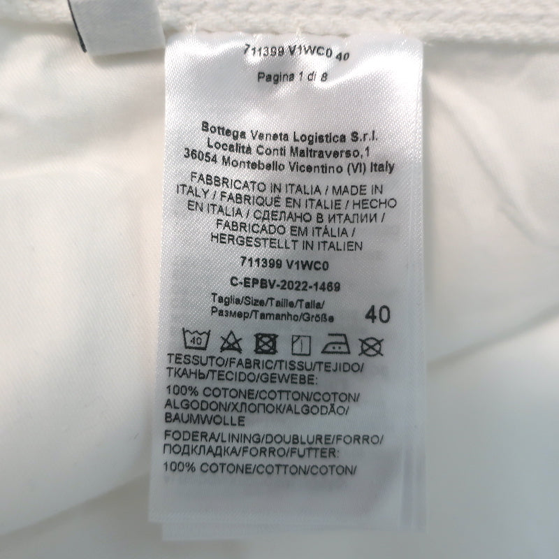 Bottega Veneta High Rise Straight Leg Jeans White Denim Size 40 NEW