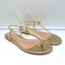 Gianvito Rossi Jaey Flat Thong Sandals Gold Metallic Leather Size 39.5