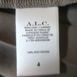 A.L.C. Renzo Pleated Metallic Halter Midi Dress Antique Gold Size 4