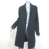 Harris Wharf London Overcoat Charcoal Boiled Wool Size 48