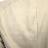 Vince Cowl Neck Leather Moto Jacket Beige Size Small