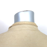 Vince Cowl Neck Leather Moto Jacket Beige Size Small