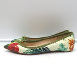 Christian Louboutin Solasofia Flats Hawaii Floral Print Leather Size 36
