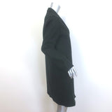 Harris Wharf London Overcoat Charcoal Boiled Wool Size 48