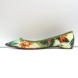 Christian Louboutin Solasofia Flats Hawaii Floral Print Leather Size 36
