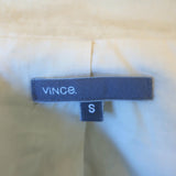 Vince Cowl Neck Leather Moto Jacket Beige Size Small