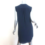 Rebecca Taylor Studded Mini Dress Navy Silk Size 8