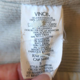 Vince Cowl Neck Leather Moto Jacket Beige Size Small