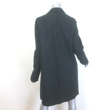 Harris Wharf London Overcoat Charcoal Boiled Wool Size 48