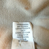 Vince Cowl Neck Leather Moto Jacket Beige Size Small