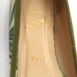 Christian Louboutin Solasofia Flats Hawaii Floral Print Leather Size 36
