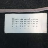Harris Wharf London Overcoat Charcoal Boiled Wool Size 48