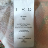 IRO Wobam Ruffled Asymmetric Mini Dress Salmon Metallic Snake Print Silk Size 34