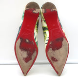 Christian Louboutin Solasofia Flats Hawaii Floral Print Leather Size 36