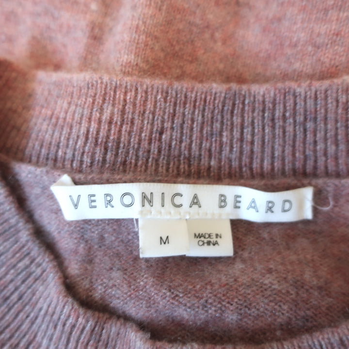 Veronica Beard Nelia Cashmere Sweater Pink Size Medium Crewneck Pullover