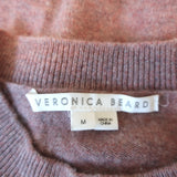 Veronica Beard Nelia Cashmere Sweater Pink Size Medium Crewneck Pullover