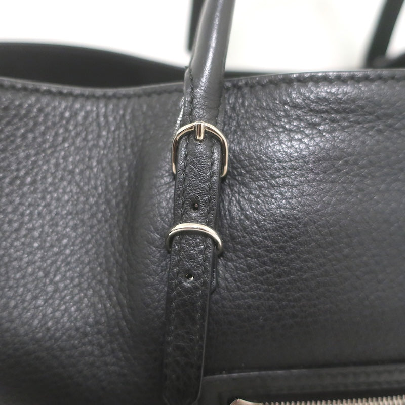 Balenciaga Papier A4 Zip-Around Tote Black Calfskin Leather Large Shoulder Bag
