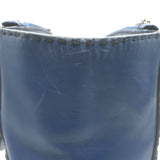 Prada City Calf Stitched Twin Pocket Tote Navy Leather Crossbody Bag