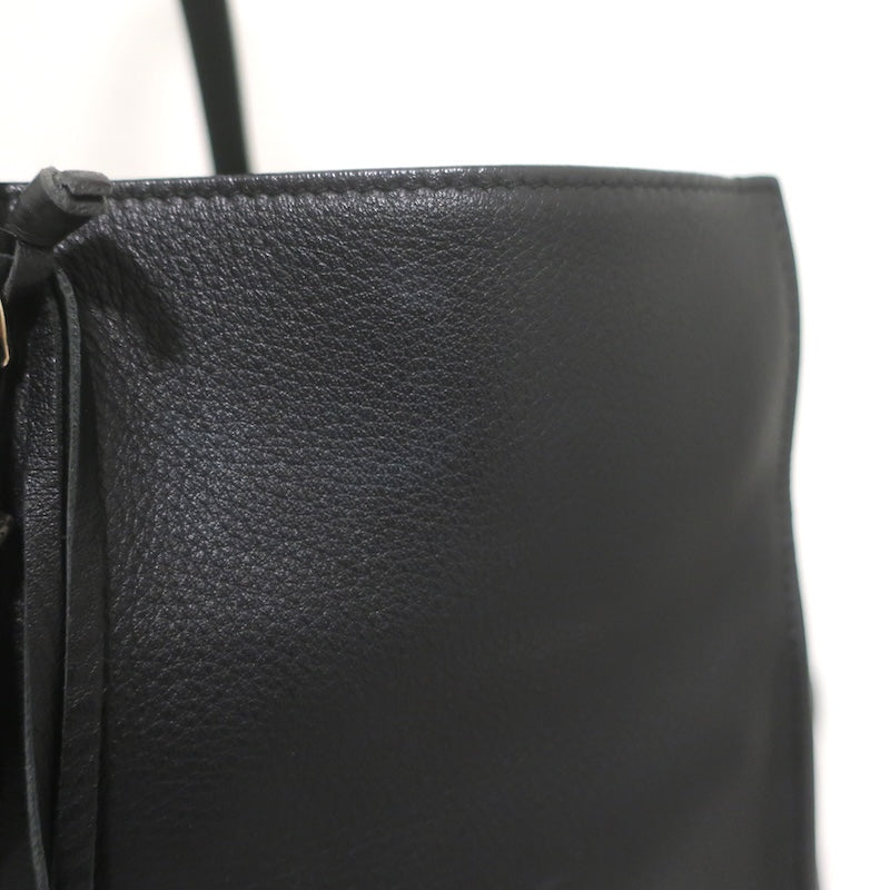 Balenciaga Papier A4 Zip-Around Tote Black Calfskin Leather Large Shoulder Bag