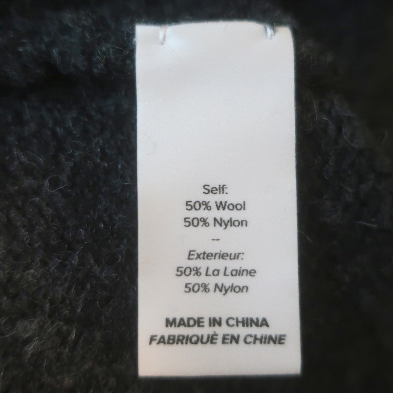 Cinq a Sept Mona Ruffle-Sleeve Sweater Charcoal Wool-Blend Size Extra Small