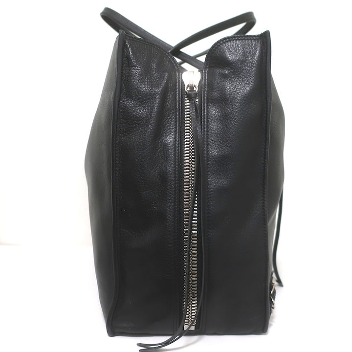 Balenciaga Papier A4 Zip-Around Tote Black Calfskin Leather Large Shoulder Bag